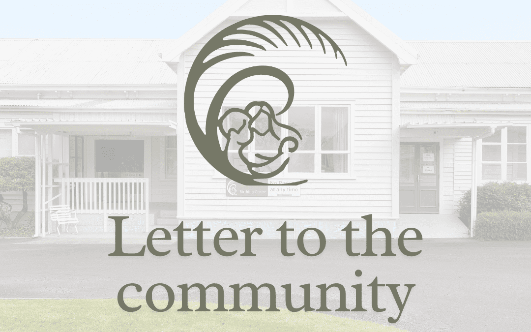 Letter to the community